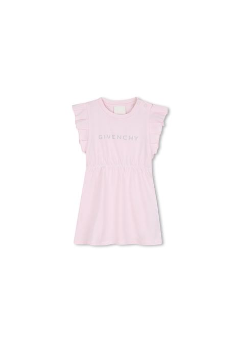 Vestito Rosa Con Logo Argentato GIVENCHY KIDS | H3065544Z